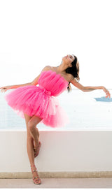 LAYERED STRAPLESS MINI DRESS Dresses styleofcb