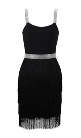 FRINGED BODYCON BACKLESS MINI DRESS Dresses styleofcb