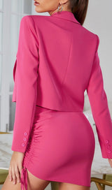 BARBIE PINK DRAWSTRING SLING SHORT SKIRT SUIT styleofcb