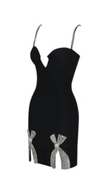 BOW-DETAIL SLEEVELESS MINI DRESS styleofcb