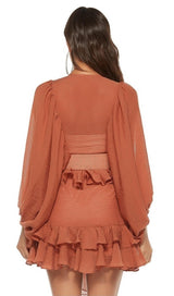 PLUNGED DRAPED MINI DRESS Dresses styleofcb