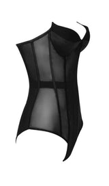 STRAPLESS FISHBONE TOPS IN BLACK Clothing styleofcb