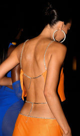 STRAP BACKLESS TWO PIECE SET IN ORANGE Clothing styleofcb