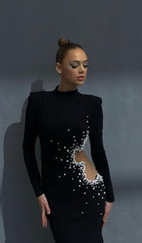 PEARL HOLLOW SEXY DRESS IN BLACK DRESSES styleofcb