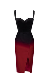 SUSPENDER SLIM-FIT DRESS IN GRADIENT styleofcb