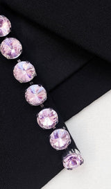 BANDAGE FEATHER CRYSTAL MINI DRESS IN BLACK styleofcb