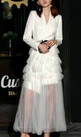 LONG SLEEVES MESH MIDI DRESS Dresses styleofcb