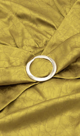 LONG SLEEVES RUCHED MIDI DRESS IN YELLOW Dresses styleofcb