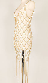 EMBELLISHED FRINGE BODY CHAIN DRESS Dresses styleofcb
