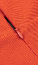 LONG SLEEVES CUT OUT MIDI DRESS IN RED Dresses styleofcb