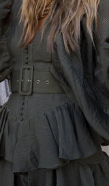 PLUNGED DRAPED MINI DRESS Dresses styleofcb