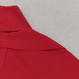 BANDAGE CUTOUT MIDI DRESS IN RED styleofcb