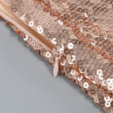 THIGH SLIT GLITTER MAXI DRESS IN METALLIC GOLD DRESS sis label