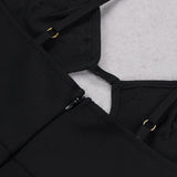 DIAMOND HOLLOW MINI DRESS IN BLACK styleofcb