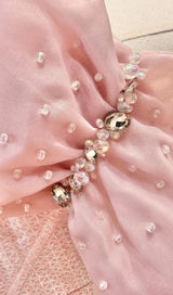 PINK BOWKNOT STRAPLESS MINI DRESS styleofcb