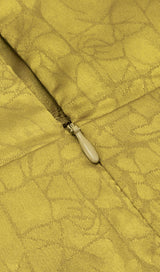 LONG SLEEVES RUCHED MIDI DRESS IN YELLOW Dresses styleofcb