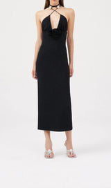 DEEP V MAXI DRESS IN BLACK Dresses styleofcb