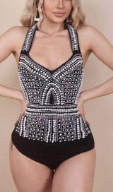 PEARL BODYCON BANDAGE BODYSUIT Clothing styleofcb