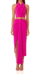 SPLIT MAXI DRESS IN PINK Dresses styleofcb XS PINK