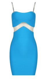 TWO PIECE SUIT MINI DRESS IN BLUE Dresses styleofcb S BLUE