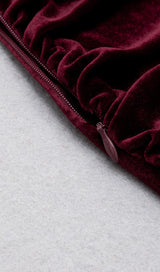 LONG SLEEVES RUCHED MIDI DRESS IN RED Dresses styleofcb