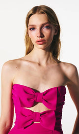 CUT OUT STRAP MINI DRESS IN PINK styleofcb