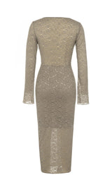 FLORAL LACE LONG SLEEVE MIDI DRESS Dressers styleofcb