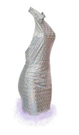SEQUIN BACKLESS MINI DRESS IN SILVER Dresses styleofcb