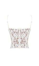 MILA IVORY LACE UNDERWIRED CORSET TOP Tops styleofcb