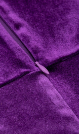 LONG SLEEVES RUCHED MINI DRESS IN PURPLE Dresses styleofcb