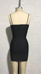 CRYSTAL BANDAGE MINI DRESS IN BLACK Dresses styleofcb