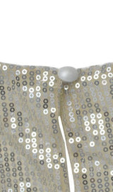 SEQUIN DEEP V-NECK PLEATED BOTTOM MINI DRESS IN SILVER styleofcb