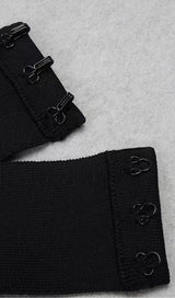 BANDAGE SEXY HALTER HOLLOW SKINNY SLIM MIDI DRESS IN BLACK styleofcb