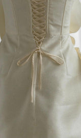 BEIGE FLOWER STRAPLESS BIND MINI DRESS Dresses styleofcb