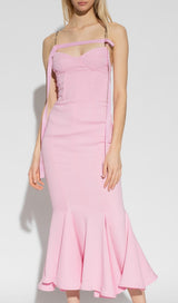 STRAPY SLIM MAXI DRESS IN PINK Dresses styleofcb