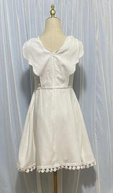 WHITE BUTTERFLY EMBROIDERY MINI DRESS styleofcb