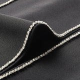 BANDAGE DIAMOND MIDI SPLIT DRESS IN BLACK styleofcb