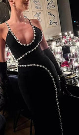 DIAMOND MAXI DRESS IN BLACK Dresses styleofcb