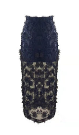 BLACK CHAIN SWIMSUIT Swimwear Oh CICI BEACH SKIRT BLACK S