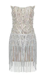 STRAPLESS MIDI DRESS IN WHITE Dresses styleofcb