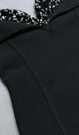 SEQUIN STRAPLESS MIDI DRESS IN BLACK Dresses styleofcb