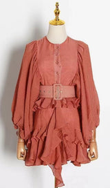 PLUNGED DRAPED MINI DRESS Dresses styleofcb