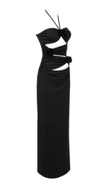 BANDAGE CUT OUT MAXI DRESS IN BLACK Dresses styleofcb