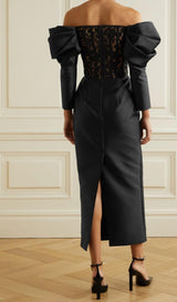 STRAPLESS LACE MIDI DRESS Dresses styleofcb