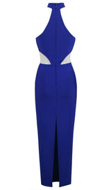 CUTOUT HALTER DRESS IN BLUE Dresses styleofcb