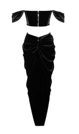 LACE STRAPLESS MAXI DRESS IN BLACK styleofcb