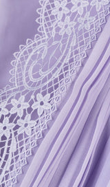 PLEATED CHIFFON MINI DRESS IN LAVENDER styleofcb