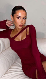 LONG SLEEVES MESH MINI DRESS Dresses styleofcb