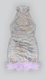 SEQUIN BACKLESS MINI DRESS IN SILVER Dresses styleofcb