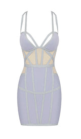 BANDAGE MINI DRESS IN BLUE Dresses styleofcb